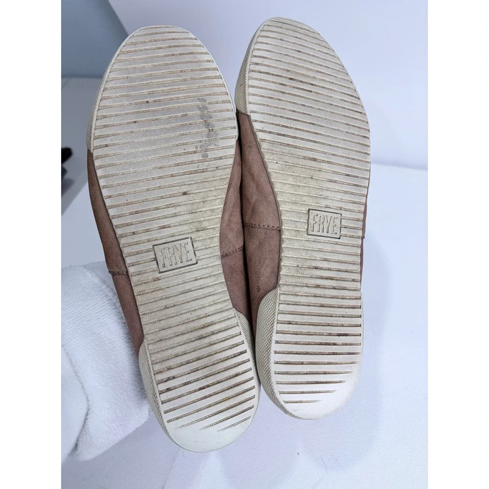Frye Brown Nubuck Slip-On Flats Minimal Euro Comfort Travel 8M‎